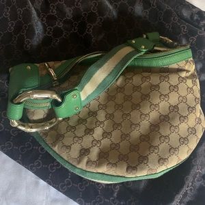 Authentic Gucci Crescent Bag with Bamboo detail